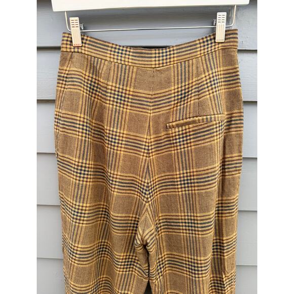 NANUSHKA Mitsu Cropped Plaid Wool Blend Trousers Small S - Picture 8 of 9